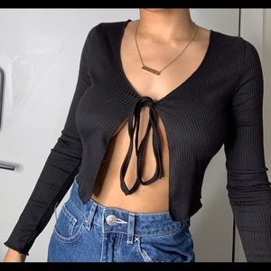 Tie Front Long Sleeve